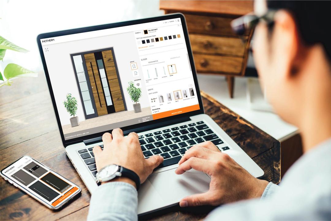 Haustür online am Laptop konfigurieren – Haustürkonfigurator von Next Window